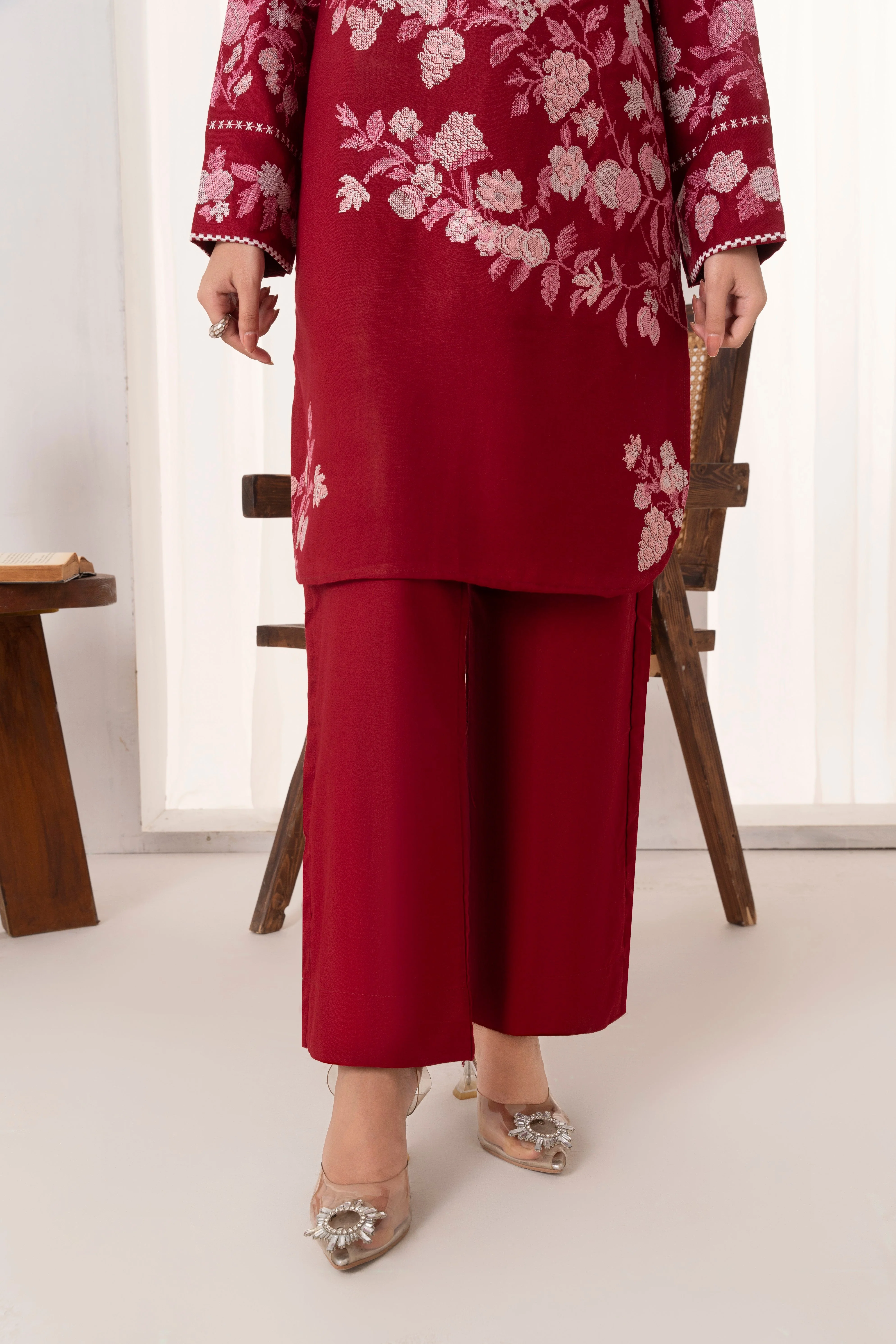 Feathers Unstitched Winter Arrivals Suit-CRYONE-FT552 - Image 8