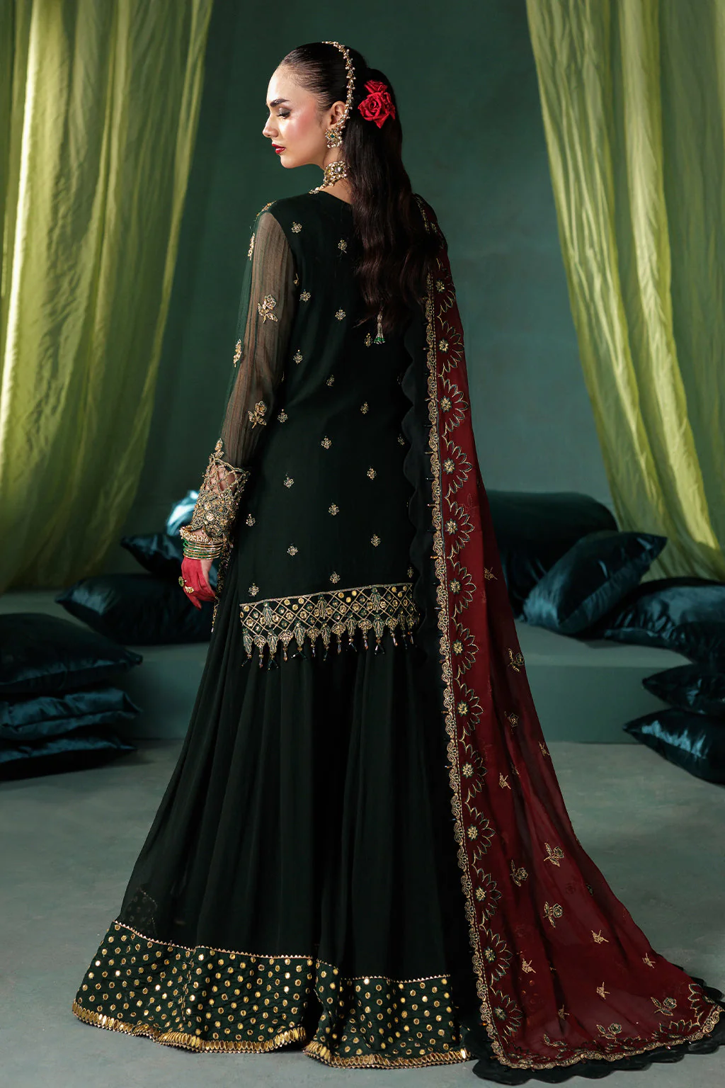 Panache By Meeral Official Unstitched 3 Piece Luxury Chiffon Formals Suit-D-03 - Image 3