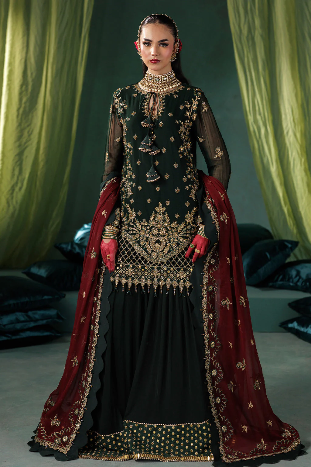 Panache By Meeral Official Unstitched 3 Piece Luxury Chiffon Formals Suit-D-03 - Image 7