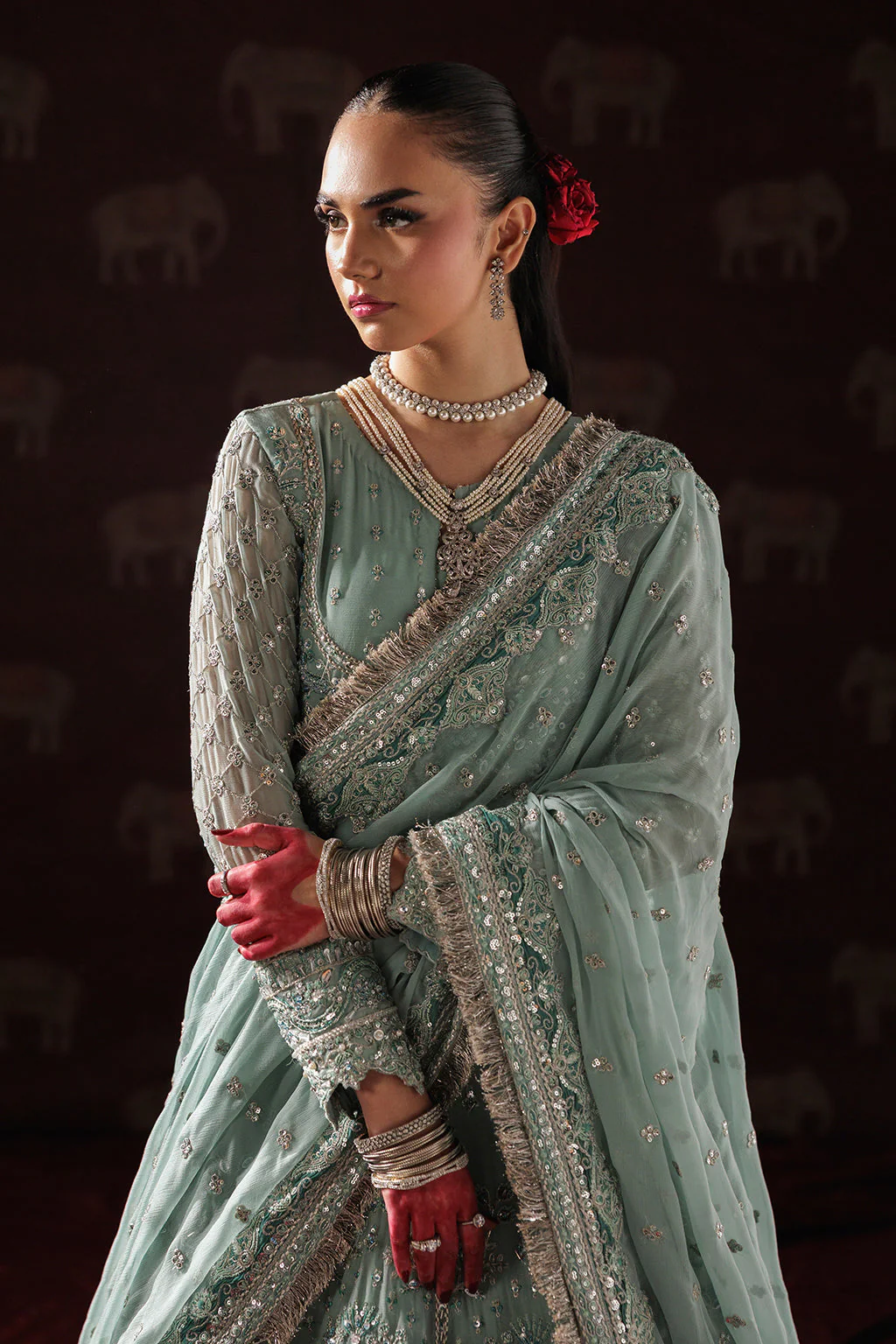 Panache By Meeral Official Unstitched 3 Piece Luxury Chiffon Formals Suit-D-08 - Image 4