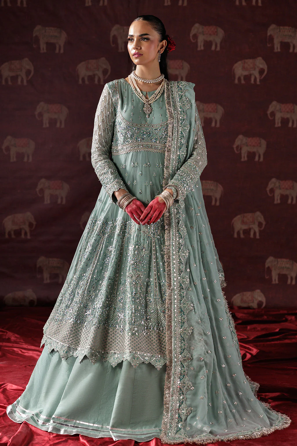 Panache By Meeral Official Unstitched 3 Piece Luxury Chiffon Formals Suit-D-08 - Image 8