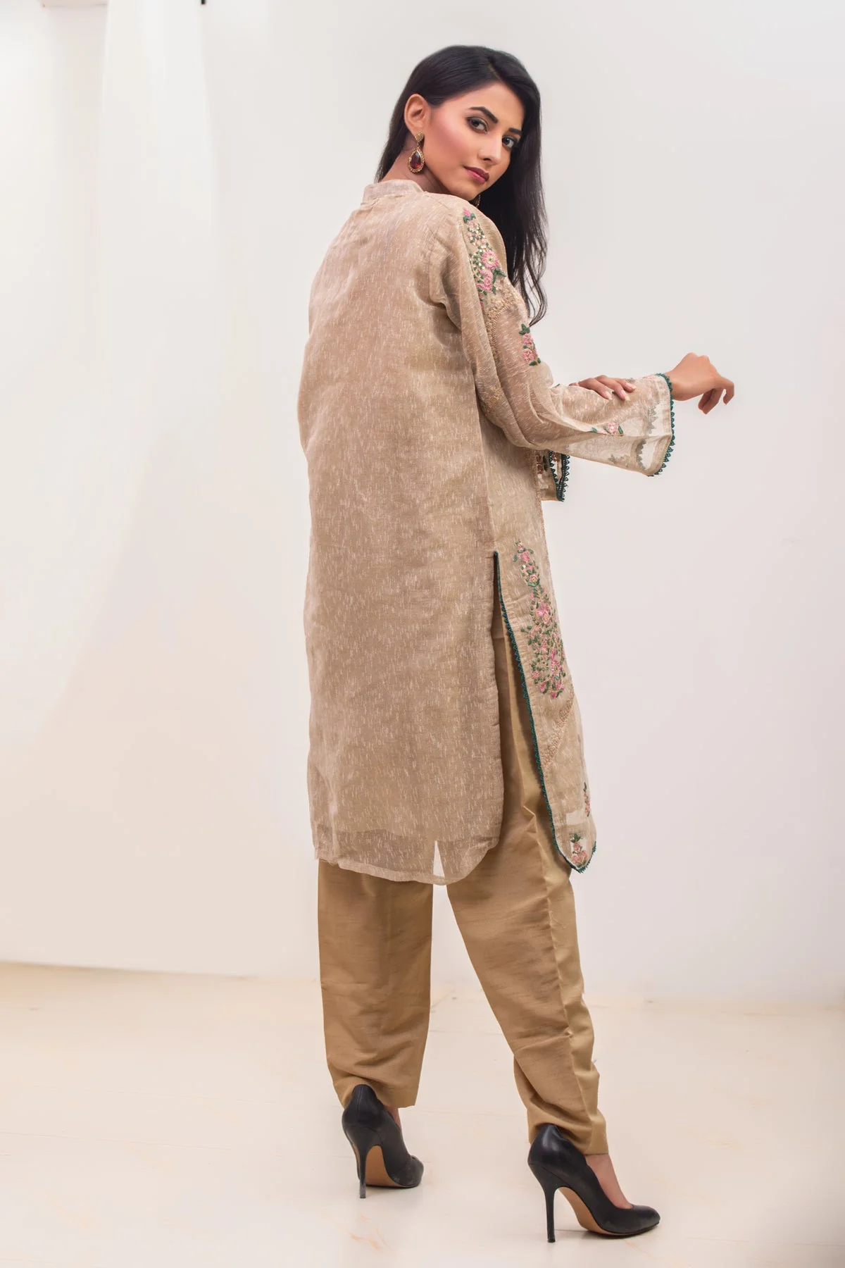 Silcot Stitched Summer Suit-Imperial embroidered grace - Image 2