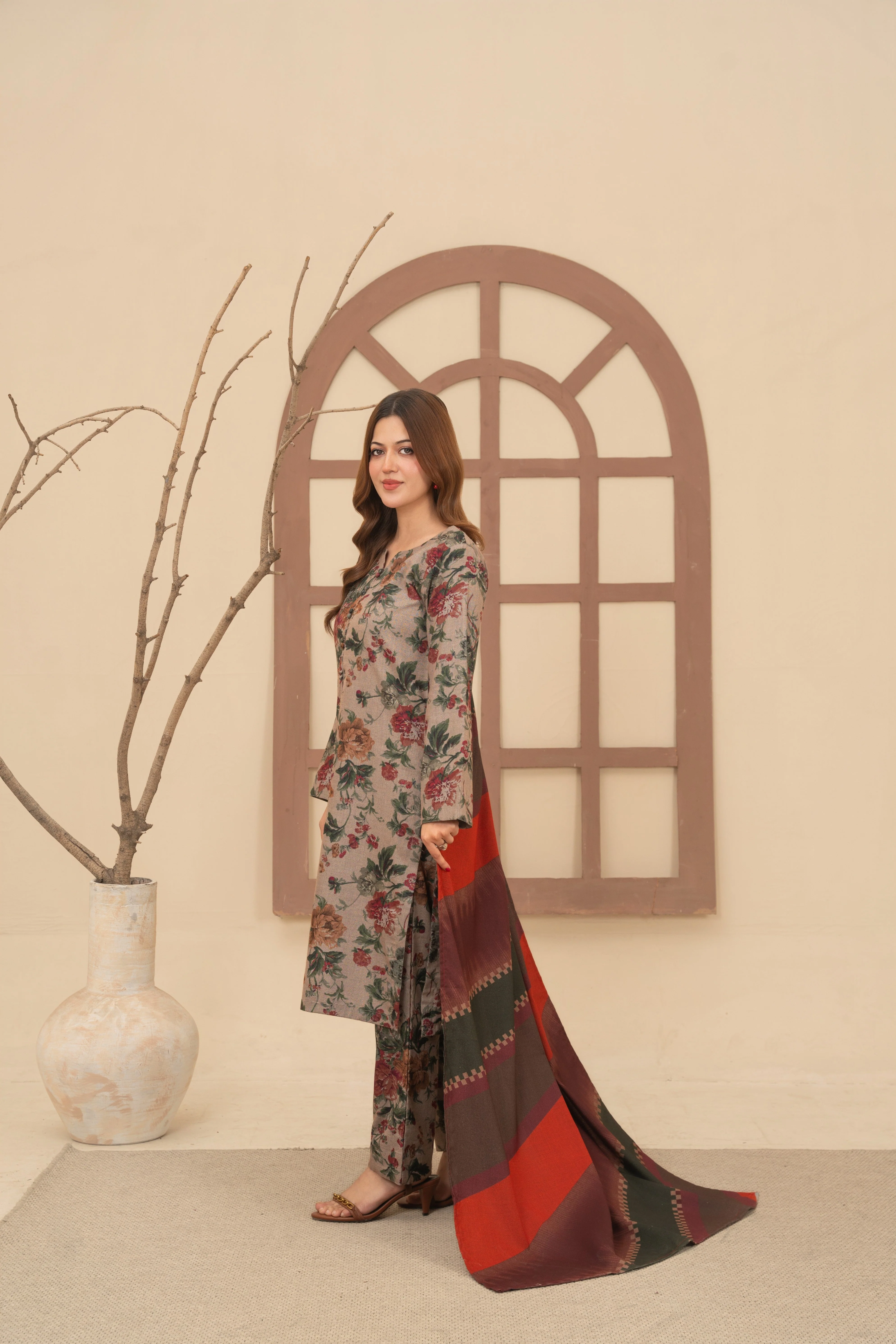 Feathers Unstitched Winter Arrivals Suit-VELIE-FT635 - Image 3
