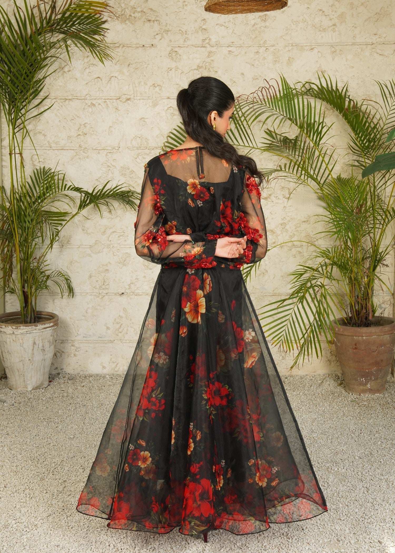 Stitch Vibes Dahlia Noir Pishwas - Image 3