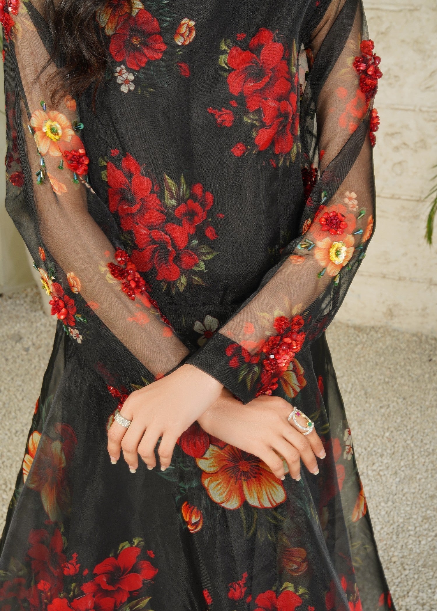 Stitch Vibes Dahlia Noir Pishwas - Image 4