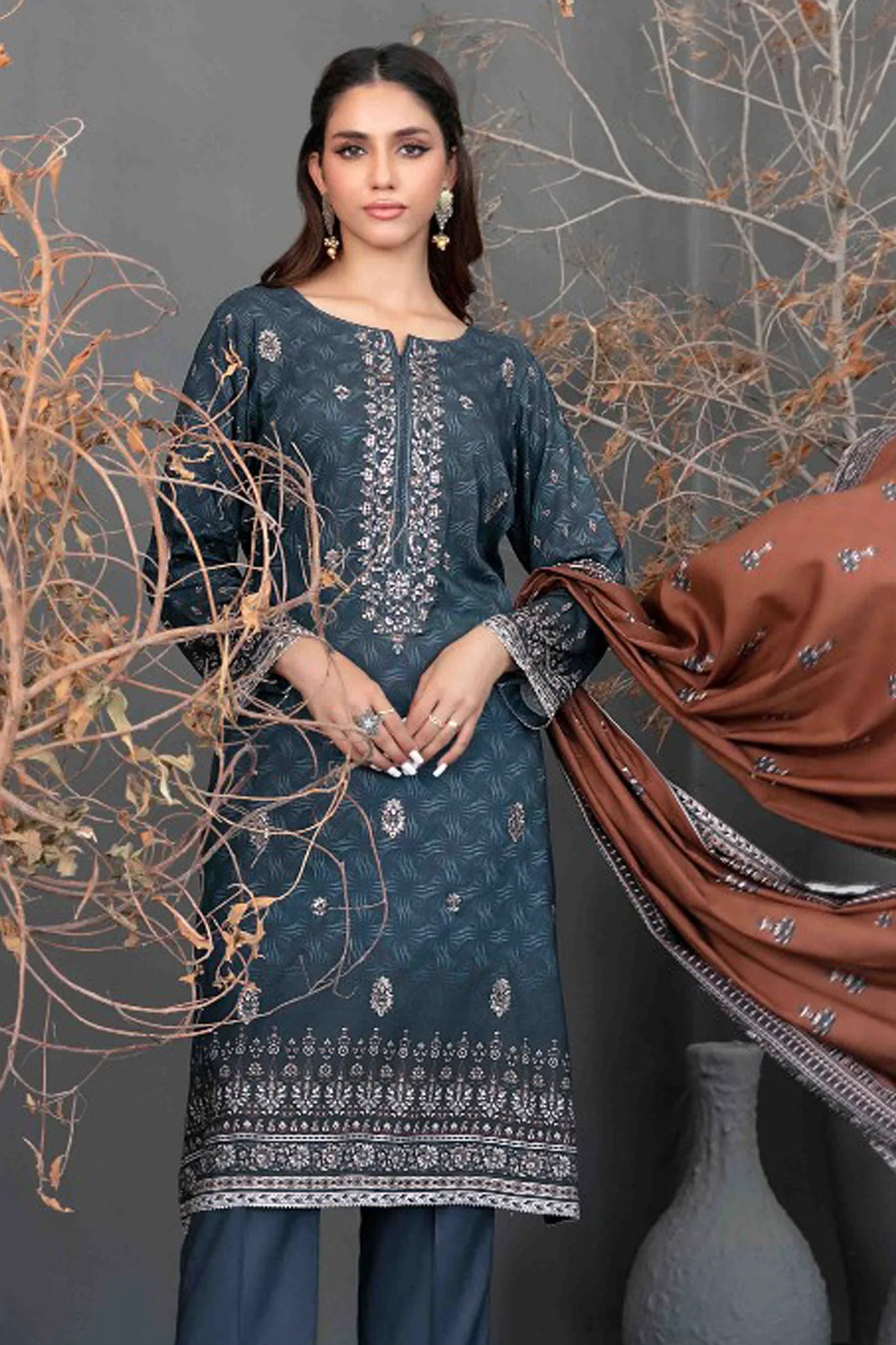 Daleesha By Tawakkal Unstitched 3 Piece Digital Printed Staple Suit-D-3985 - Image 2