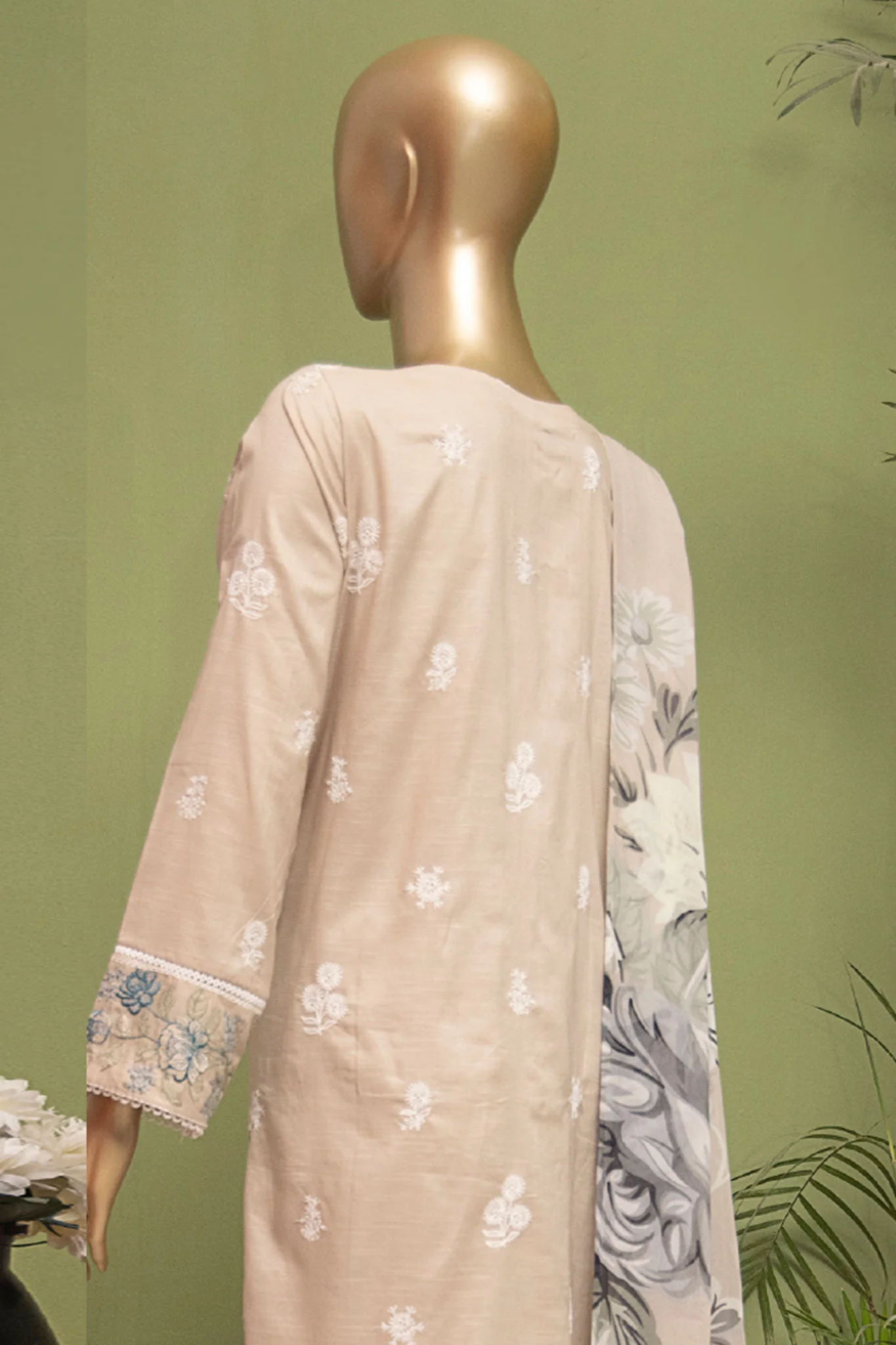 Dastan By HZ Unstitched 3 Piece Emb Slub Lawn Vol-03 Suit-DSE-12 - Image 3