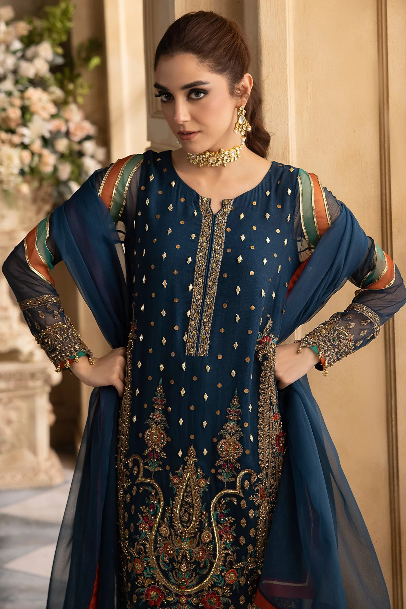 Dastan E Jashan By Charizma Unstitched 3 Piece Premium Chiffon Limited Edition Vol-02 Suit-DJW4-09 - Image 5