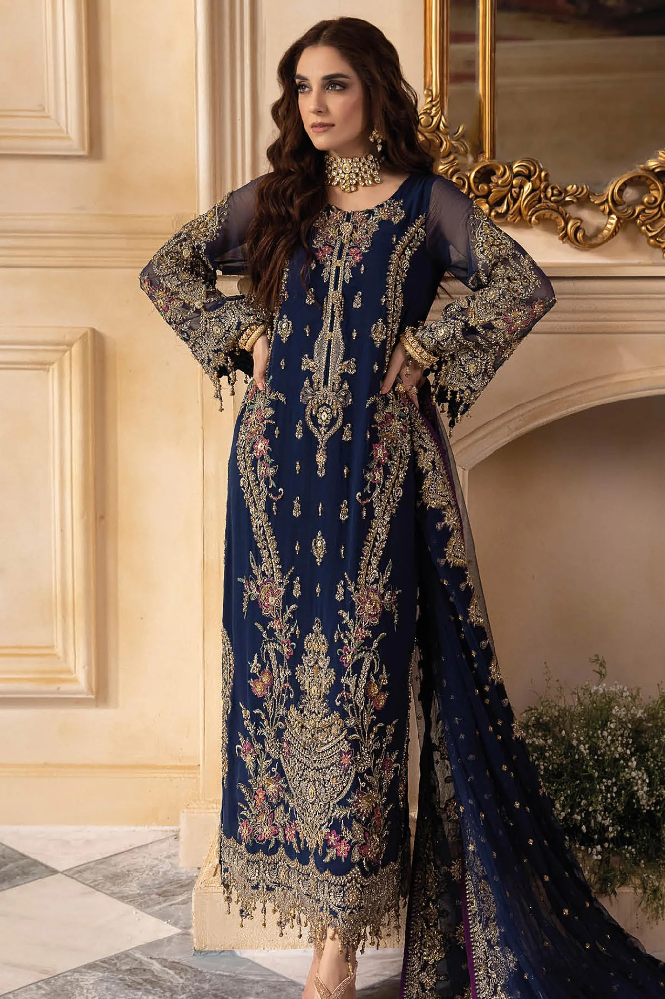 Dastan e Jashan By Charizma Unstitched 3 Piece Premium Chiffon Vol-01 Limited Edition Suit-DJW4-01 - Image 2
