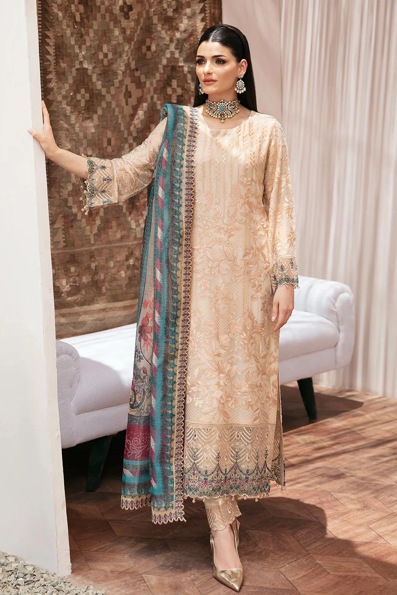 Dastan by Ramsha Unstitched 3 Piece Formals Vol-02 Suit-T-208