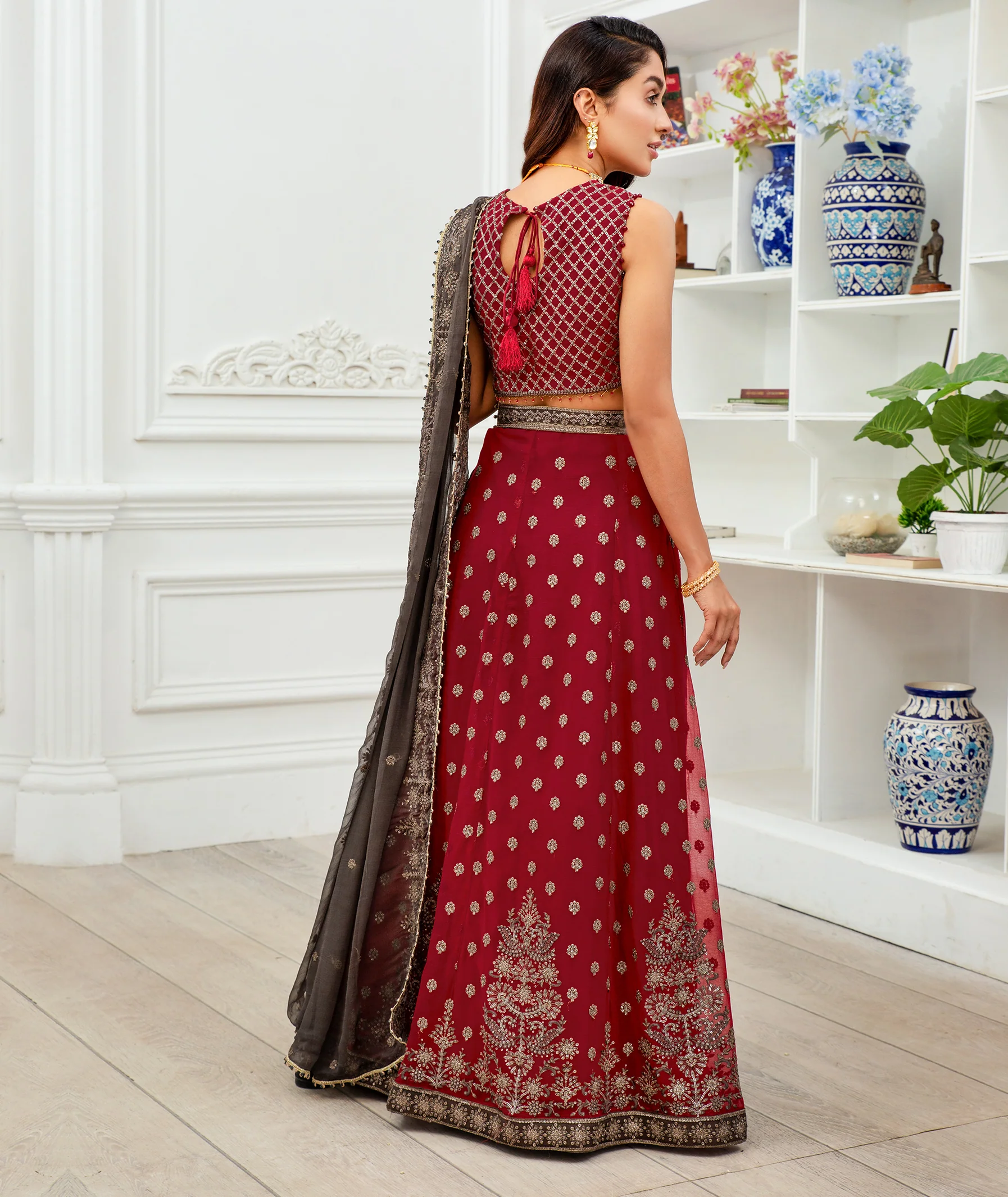 Dastoor by Zarif Unstitched 3 Piece Chiffon Collection’2021-ZD-08-Naaz - Image 2