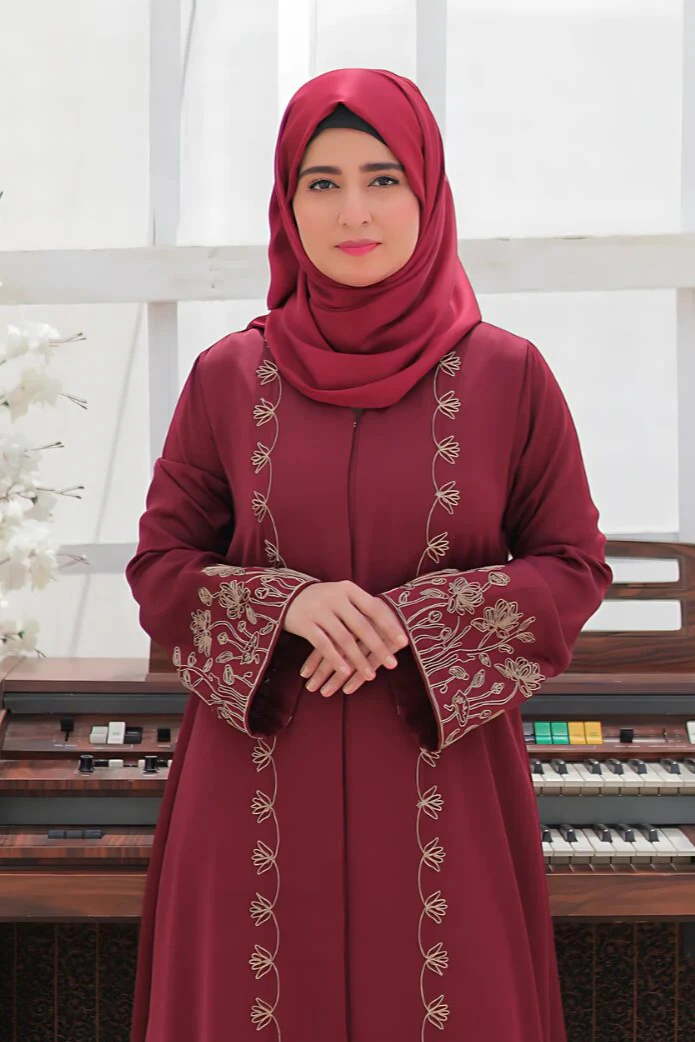 TGM Abaya Collection-Deep Carmine - Image 2