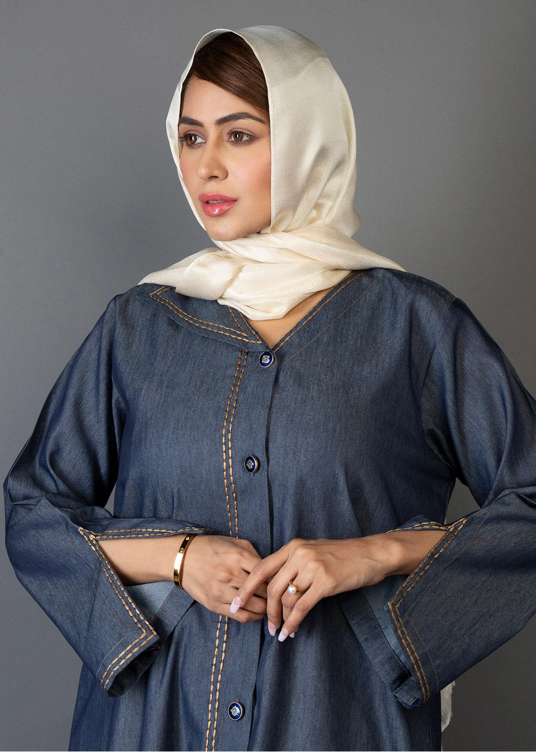 Abaya.Pk Denim Elegance Abaya - Image 2