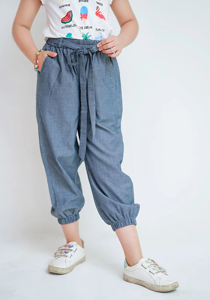 Chambray Cotton Pants - Image 2