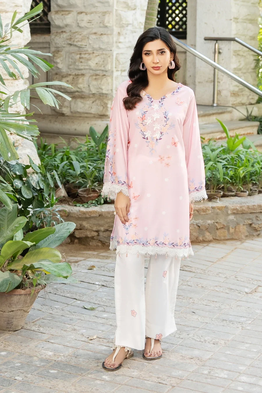 Dhaga Stitched 2 Piece Spring Summer Suit-Blushe - Image 10