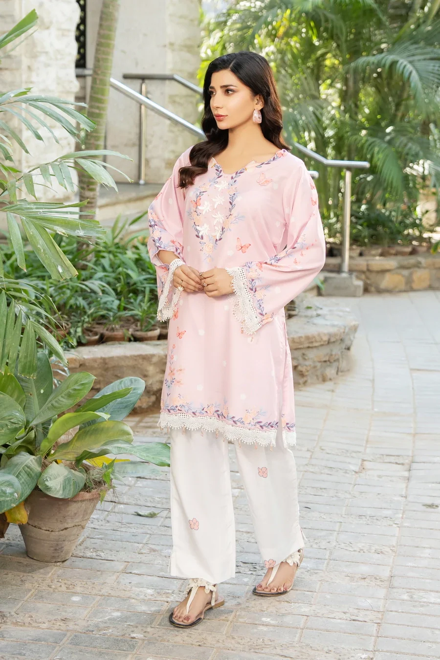 Dhaga Stitched 2 Piece Spring Summer Suit-Blushe - Image 11