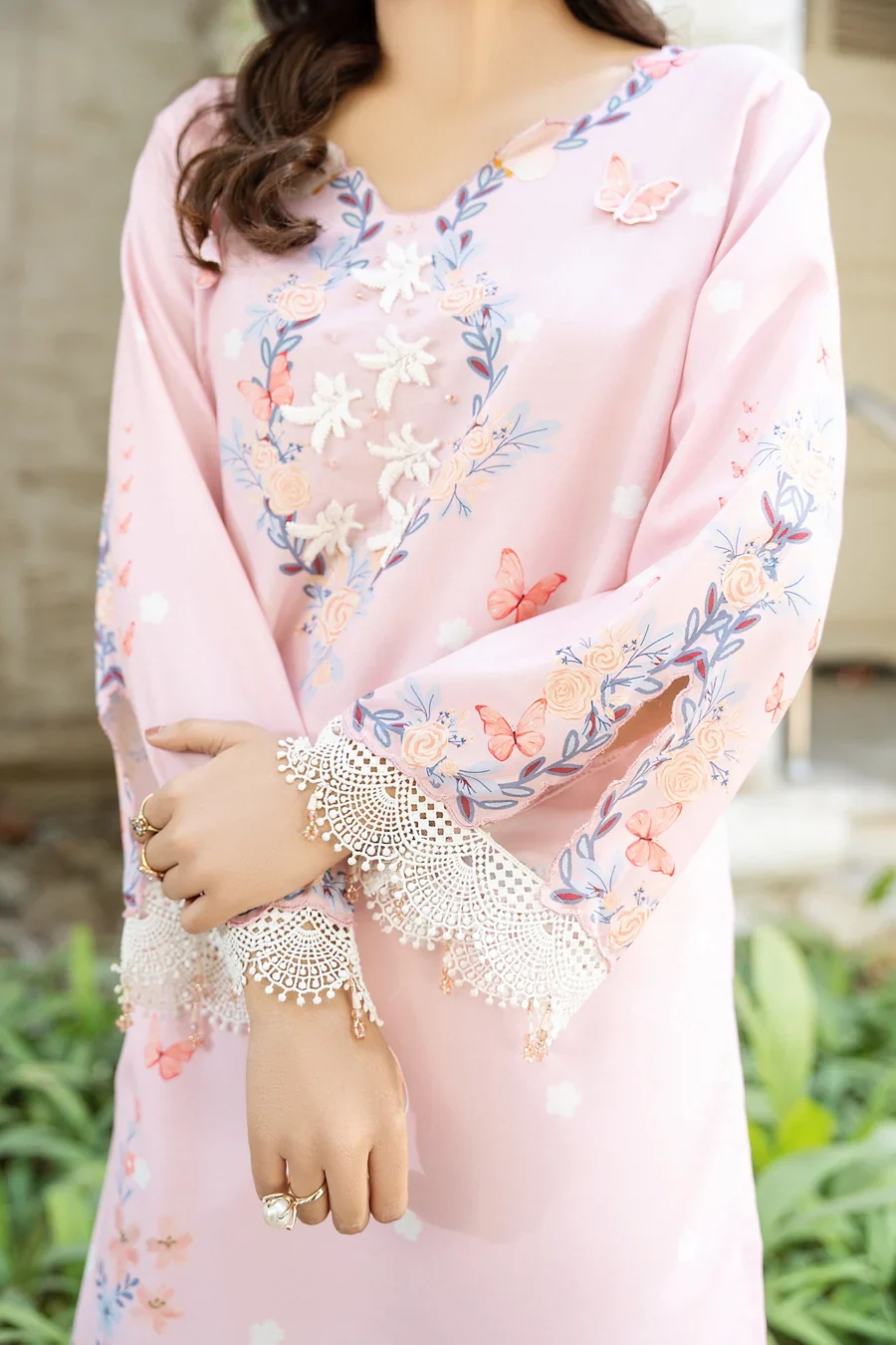 Dhaga Stitched 2 Piece Spring Summer Suit-Blushe - Image 12