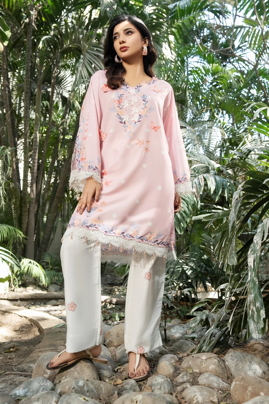 Dhaga Stitched 2 Piece Spring Summer Suit-Blushe - Image 13