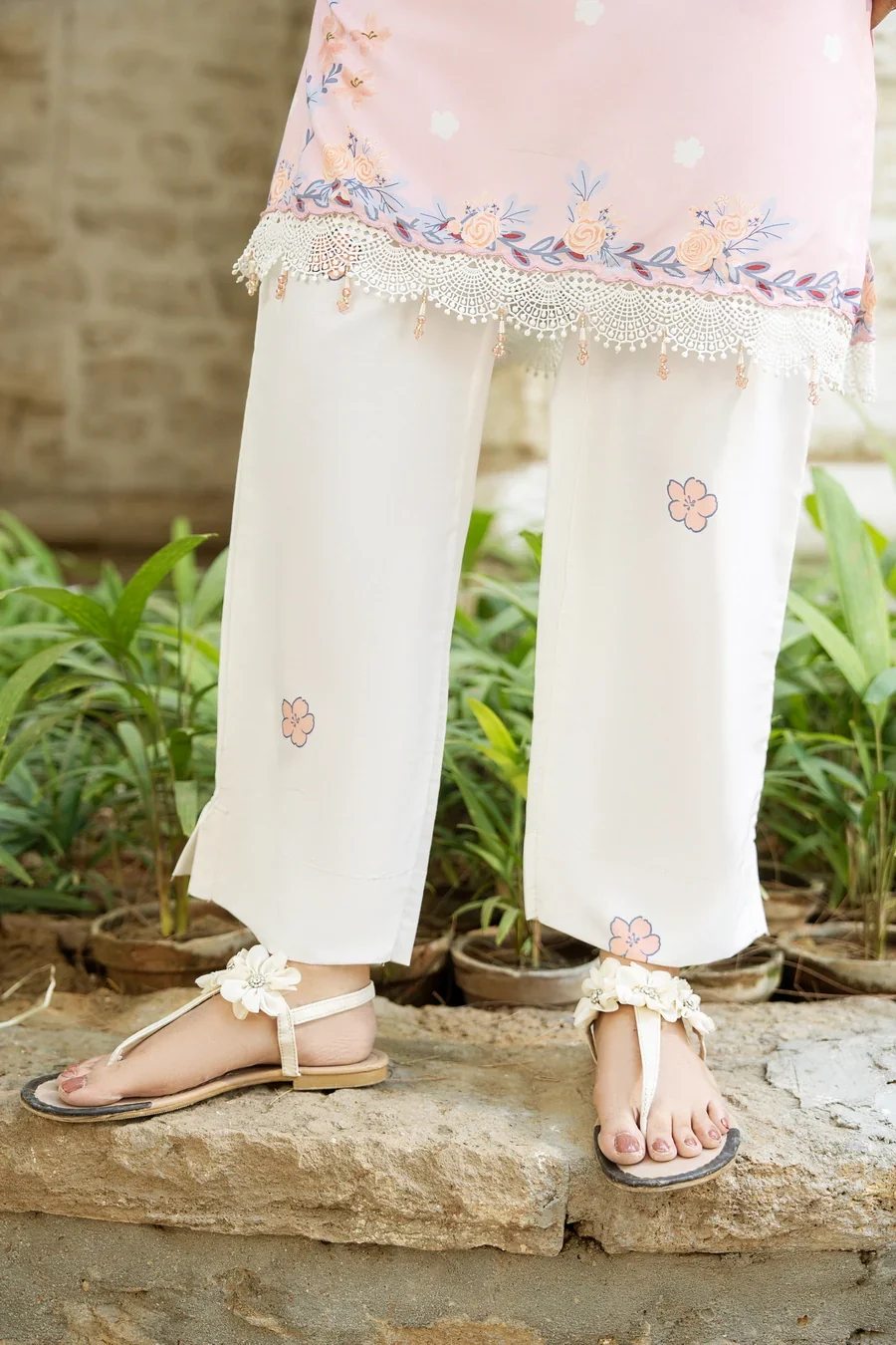 Dhaga Stitched 2 Piece Spring Summer Suit-Blushe - Image 14