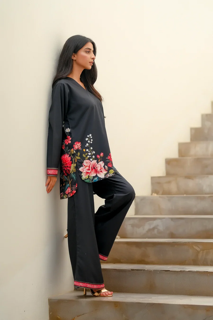 Dhaga Stitched 2 Piece Summer Suit-Dhalia - Image 3