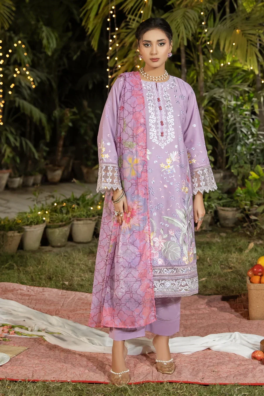 Dhaga Stitched 3 Piece Summer Suit-Elara - Image 3
