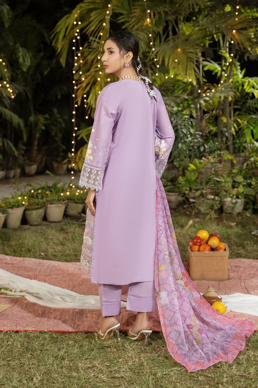 Dhaga Stitched 3 Piece Summer Suit-Elara - Image 6