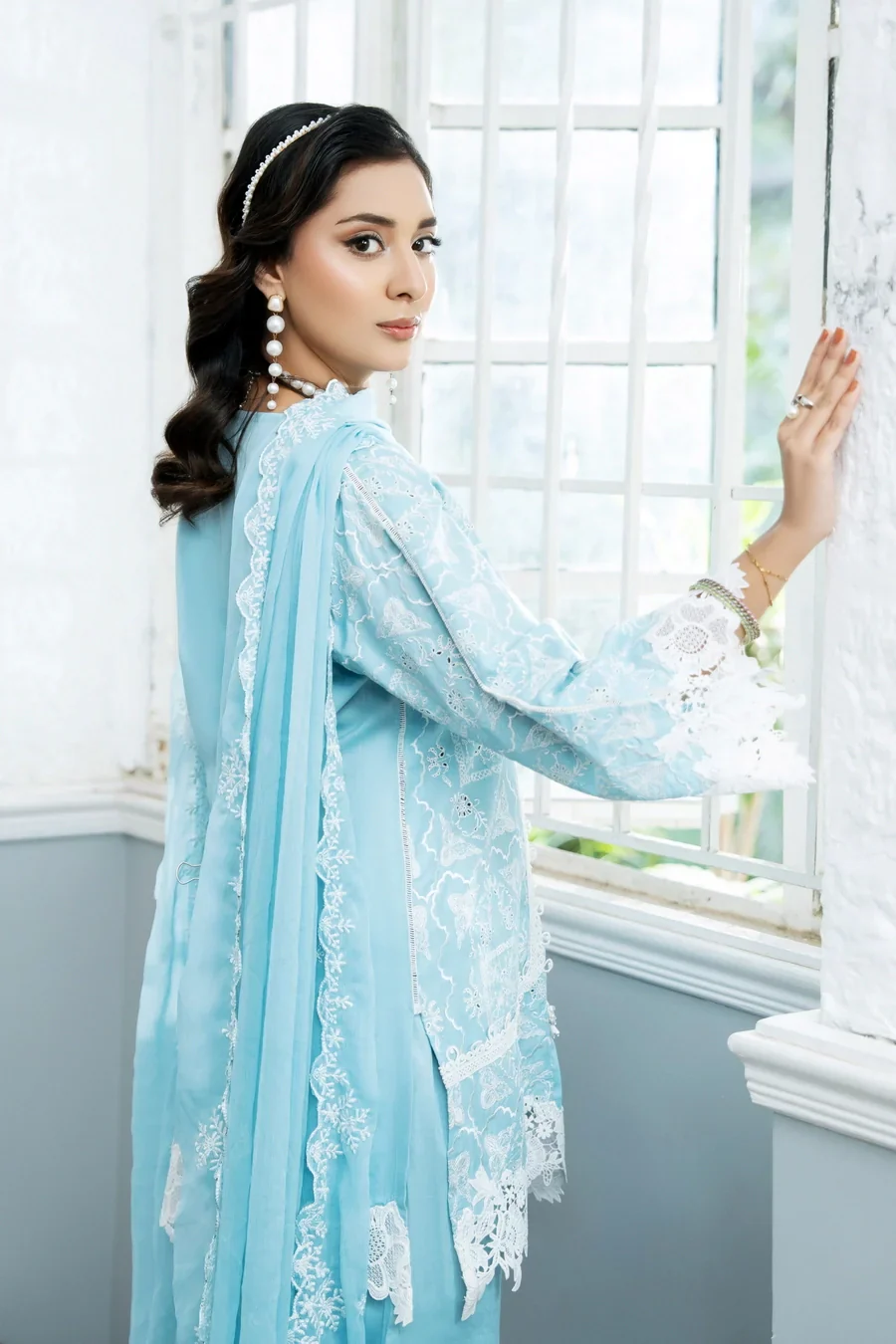 Dhaga Stitched 3 Piece Summer Suit-Opalite - Image 4