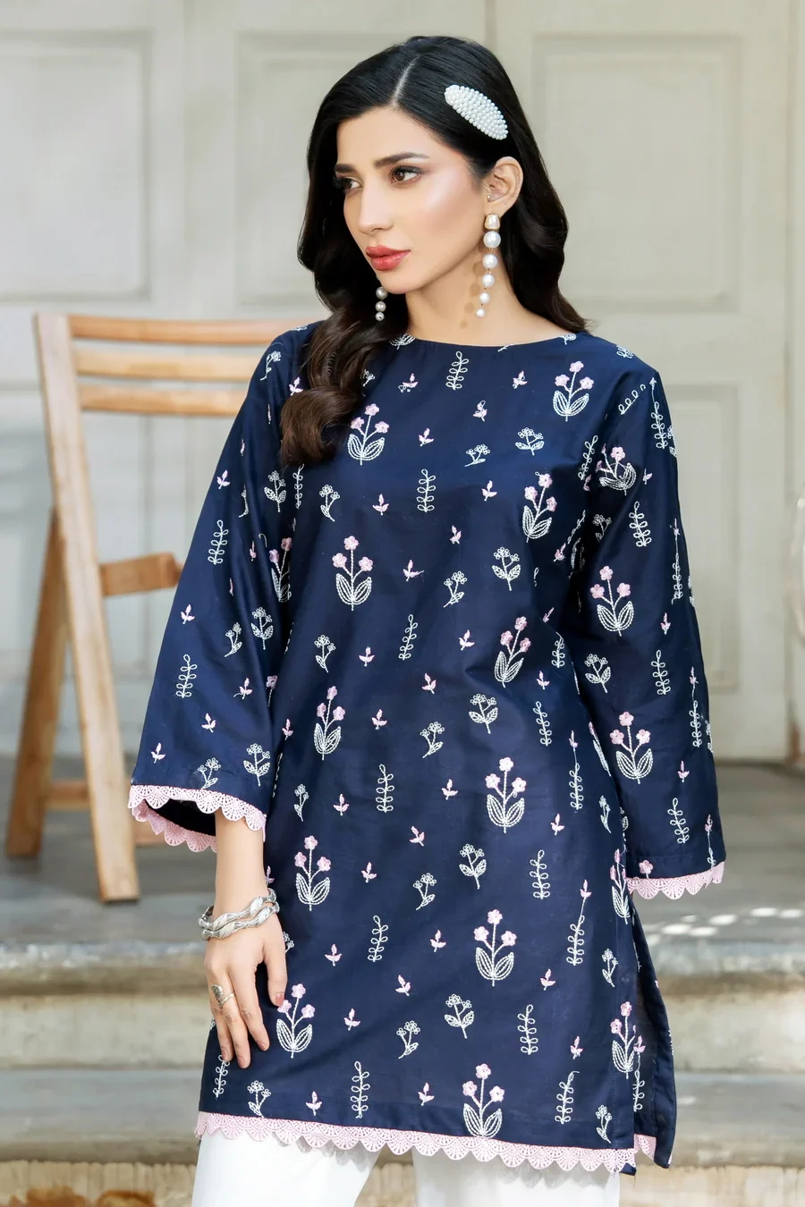 Dhaga Stitched 2 Piece Summer Suit-Roselle - Image 7