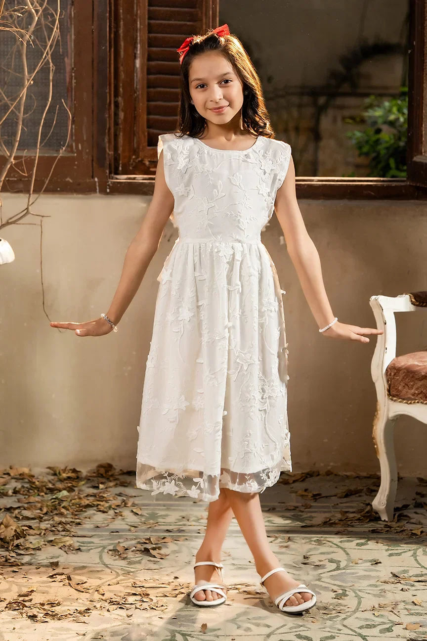Dhaga Stitched Summer Kids Suit-Serene Bloom - Image 2