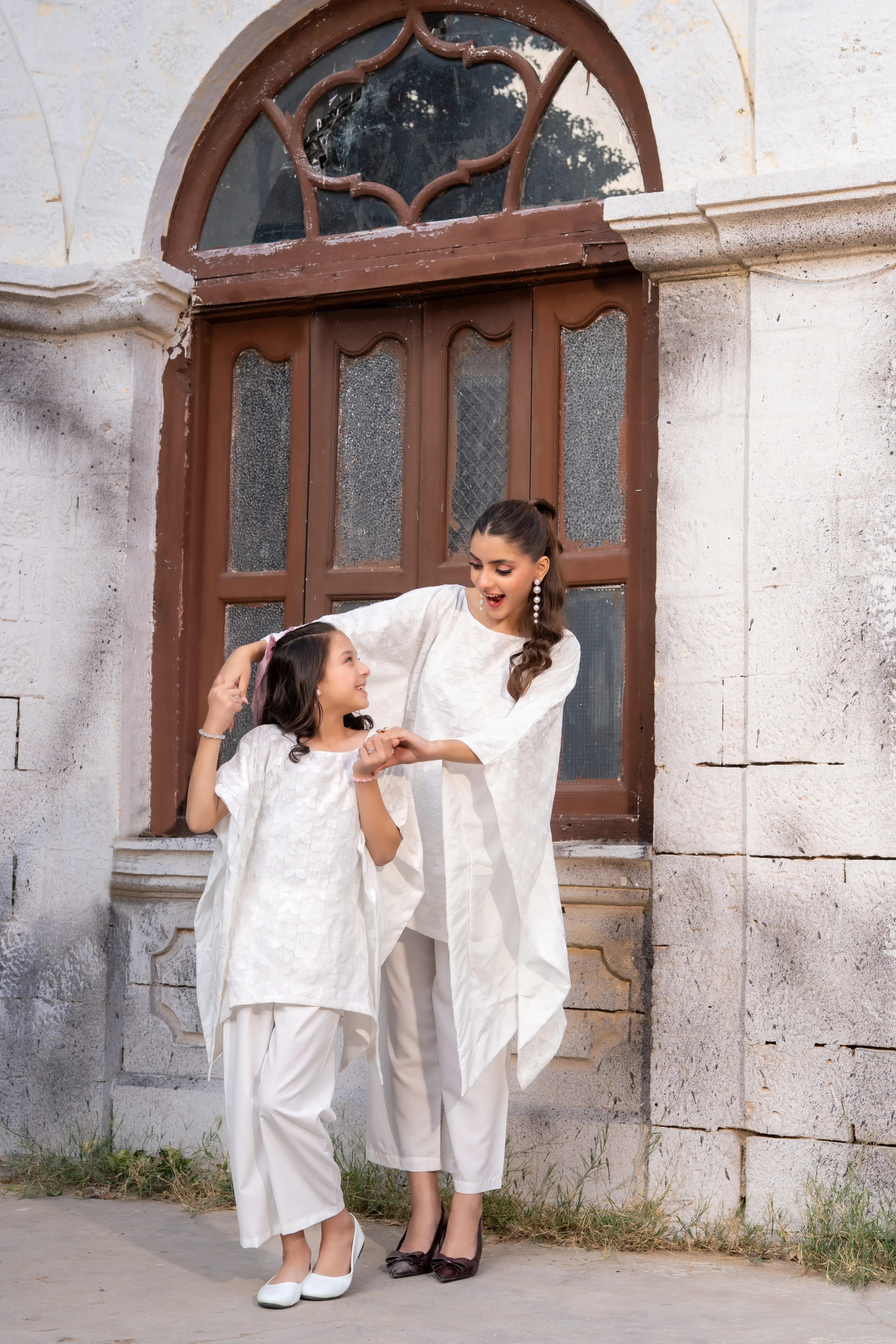Dhaga Stitched Summer Women Suit-Zehra Cape Set - Image 8