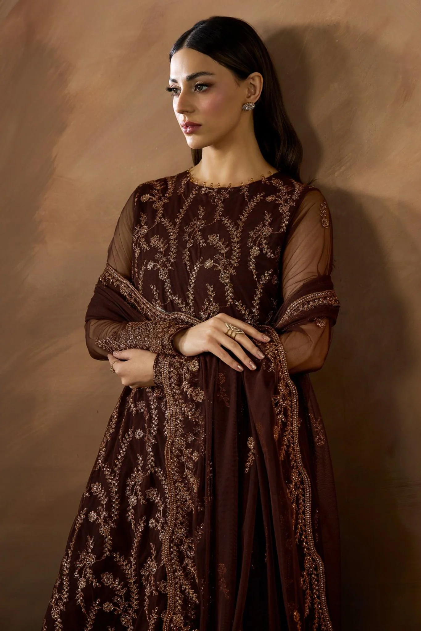 Dharkash By Zarif Unstitched 3 Piece Formals Suit-ZRF-DK-05 NAHID - Image 2