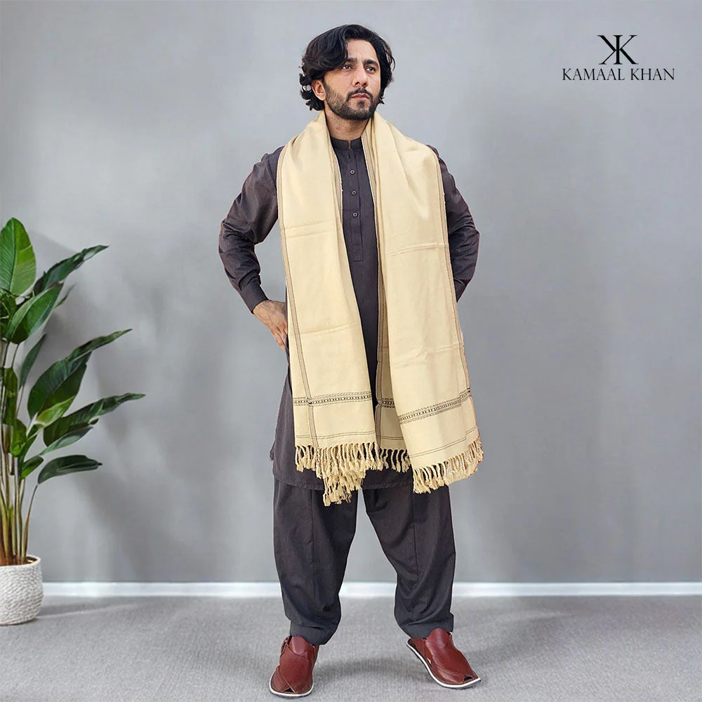 Kamaal Khan Distinguished Elegance: Pure Acrylic Woolen Peshawari Dhussa Shawl for Men (Medium) - Image 15