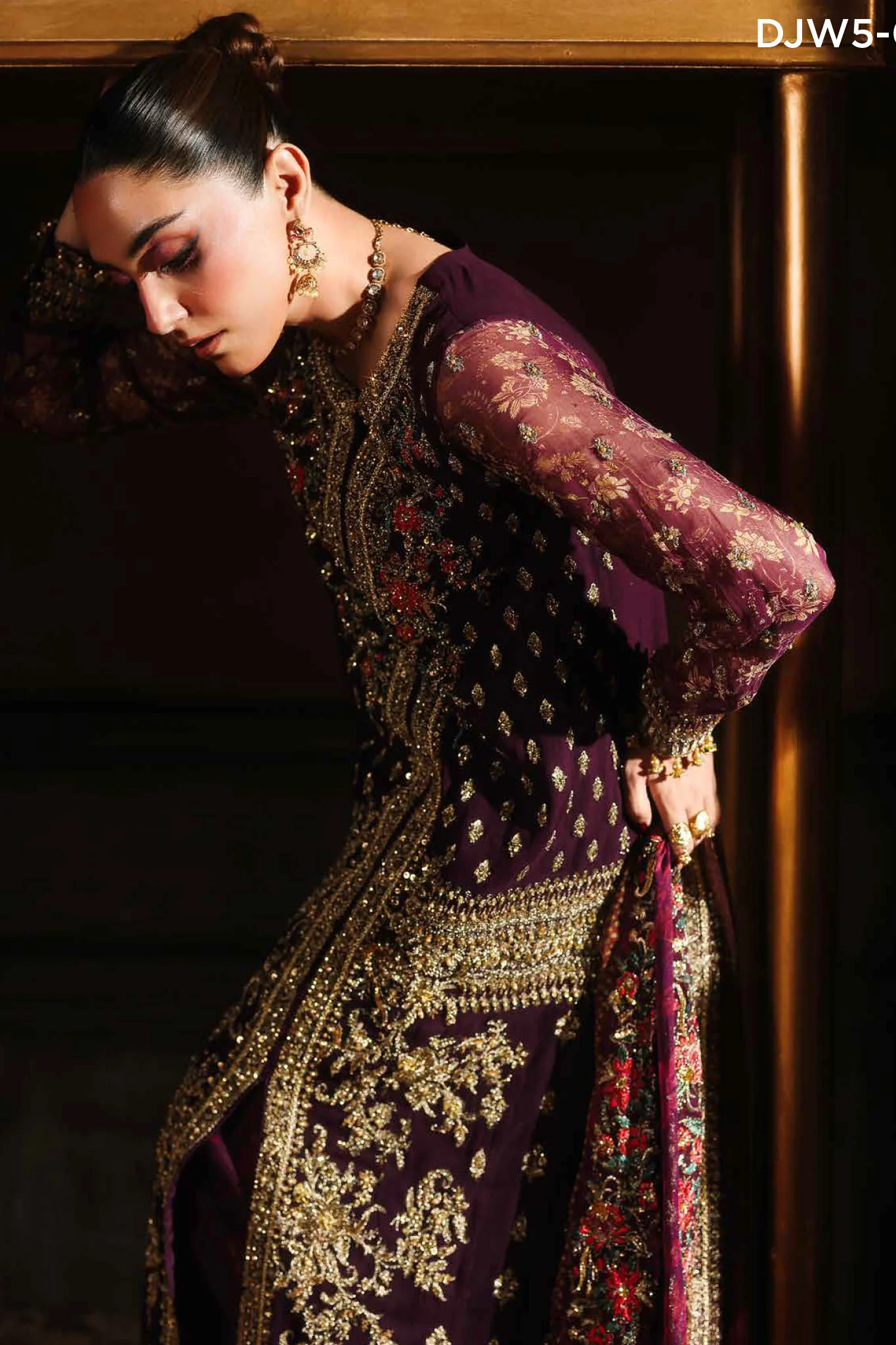 Dastan E Jashan By Charizma Unstitched 3 Piece Chiffon Limited Edition Vol-01 Suit-DJW5-07 - Image 7