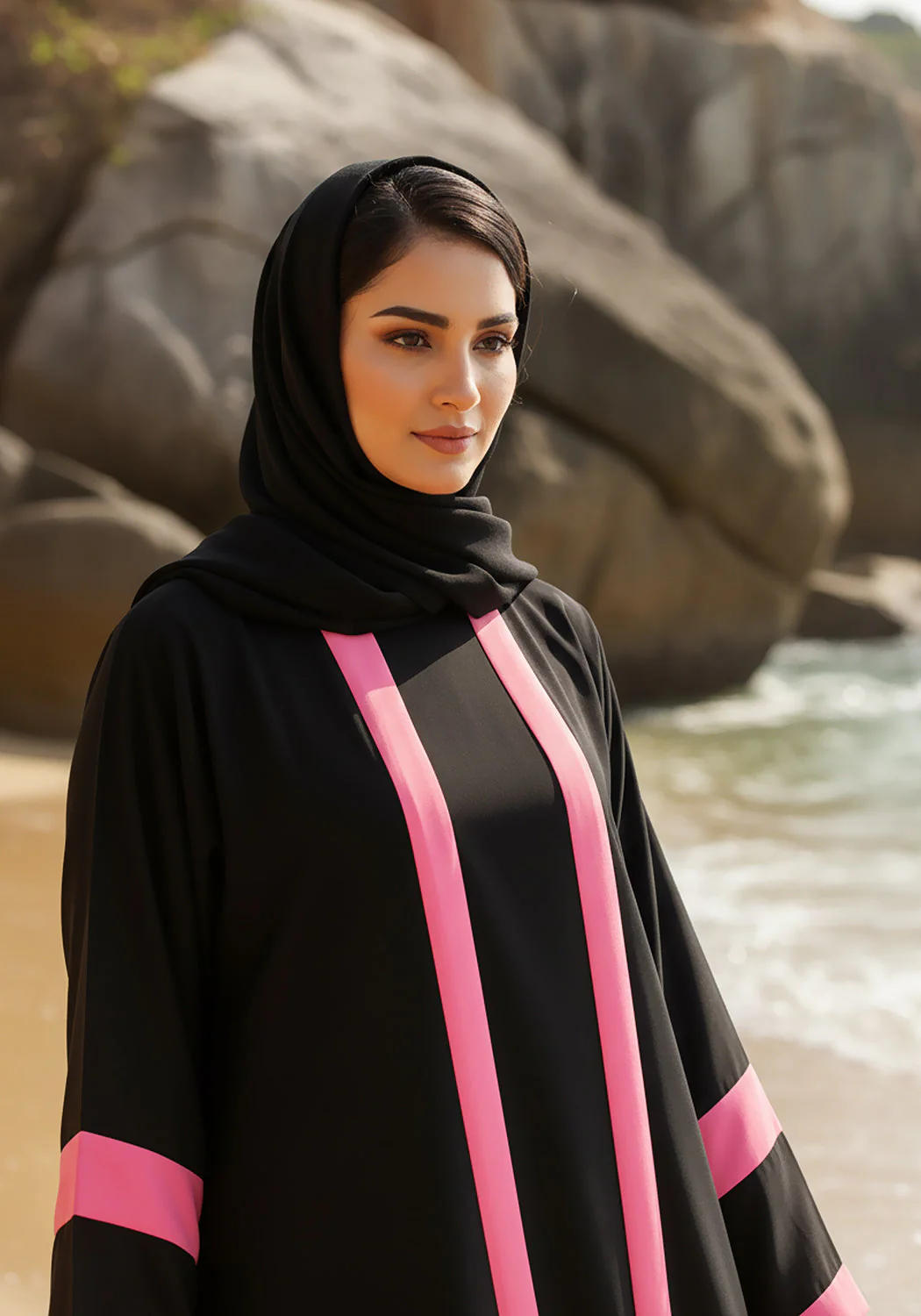 Hijabi.Pk Alluring Fusion Abaya | Serene Threads - Image 2