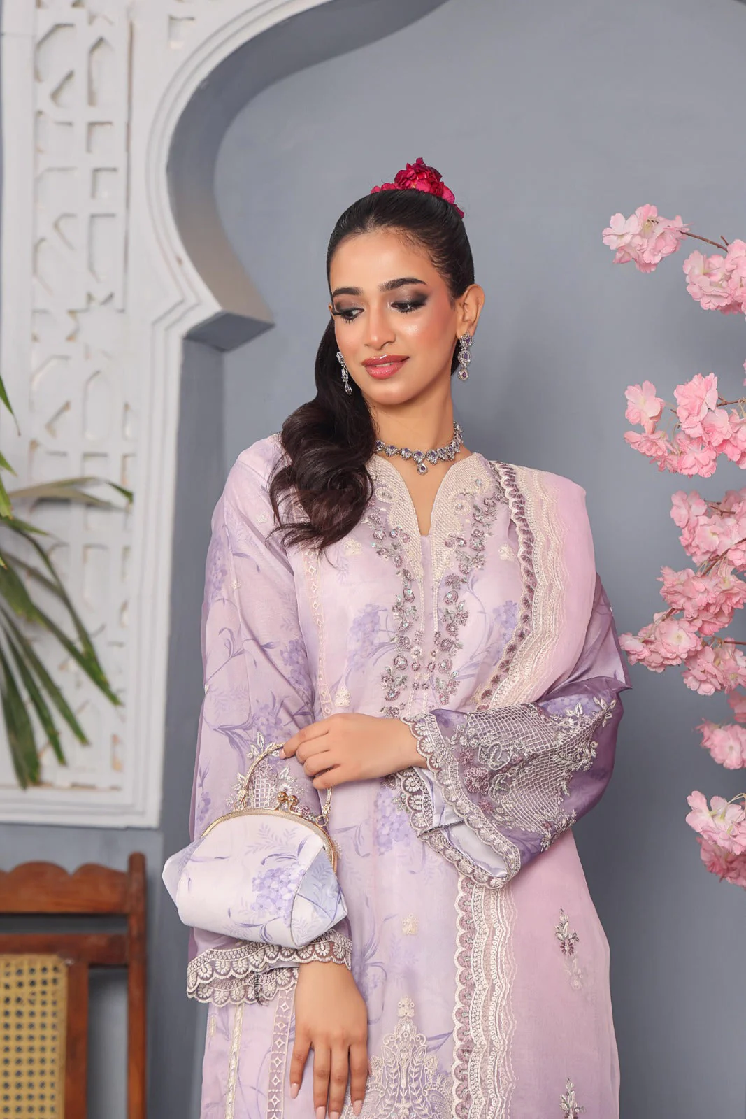 CHIC Chronicles By Dr Haris Unstitched 3 Piece Fancy Suit-CHI-002 - Image 3