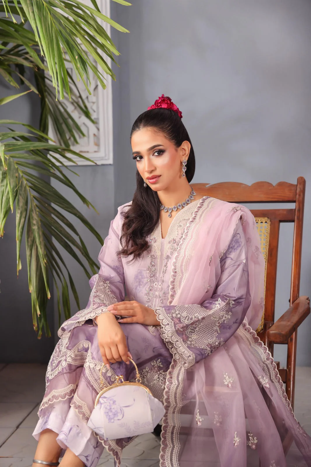 CHIC Chronicles By Dr Haris Unstitched 3 Piece Fancy Suit-CHI-002 - Image 4
