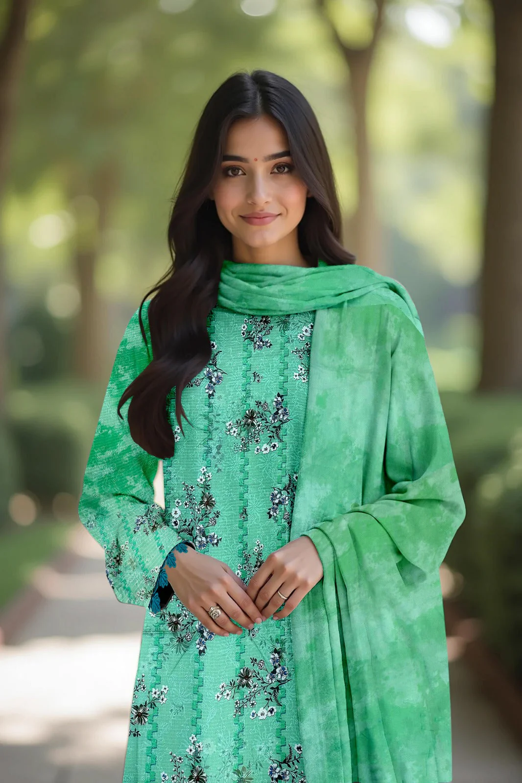 Dr Haris Unstitched 3 Piece Vol-07 Collection-Dpw-014 - Image 2