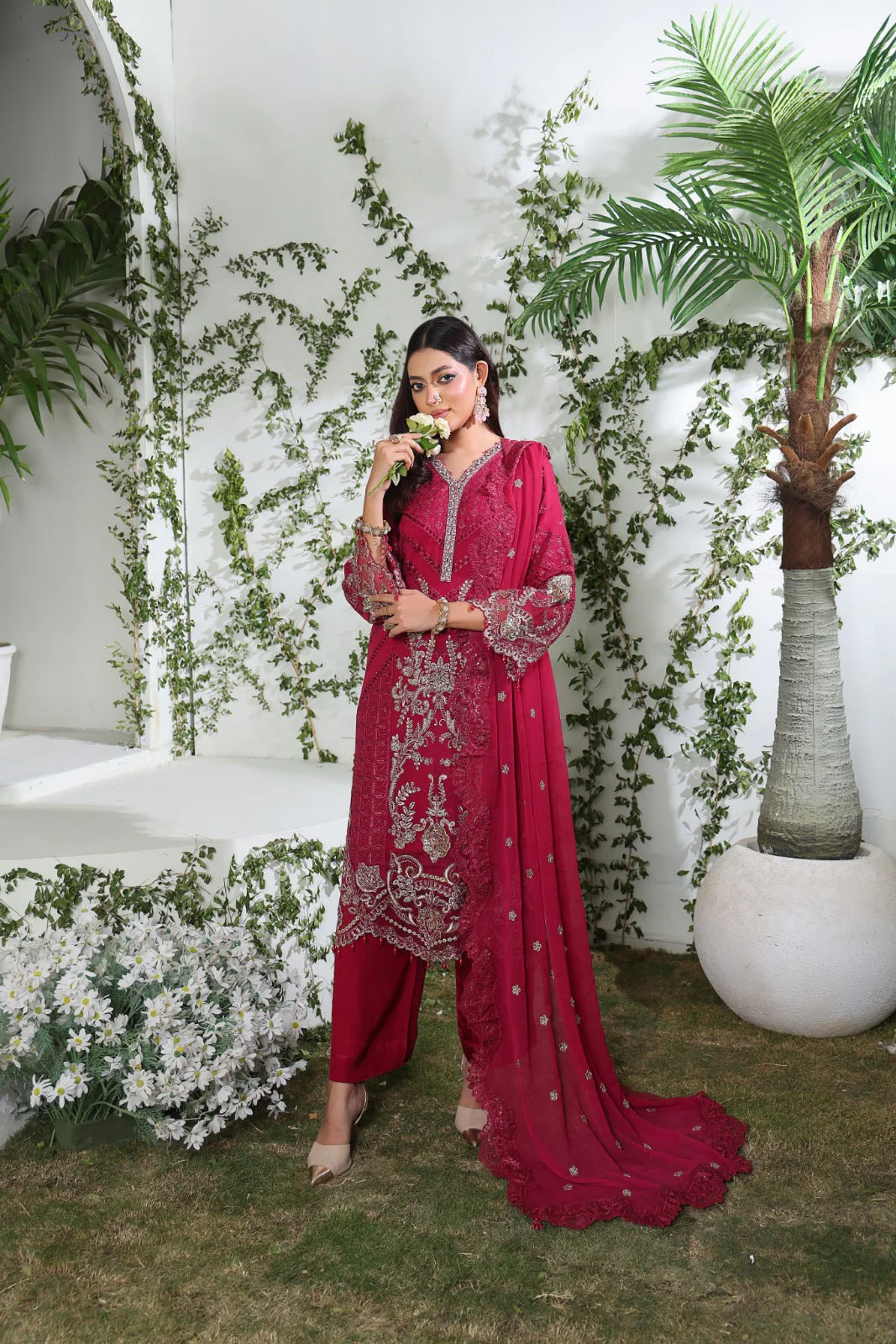 Dr Haris Semi-Stitched 3 Piece Formals Collection-DRF-001 - Image 2