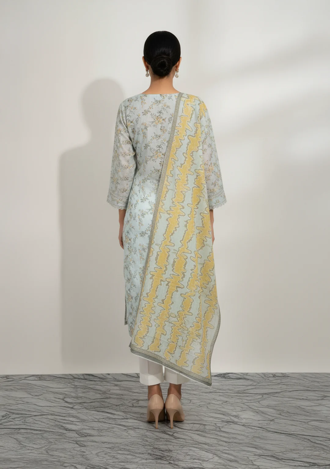 Dr Haris Unstitched 3 Piece Printed Lawn Vol-02 Suit-DRP-020 - Image 2