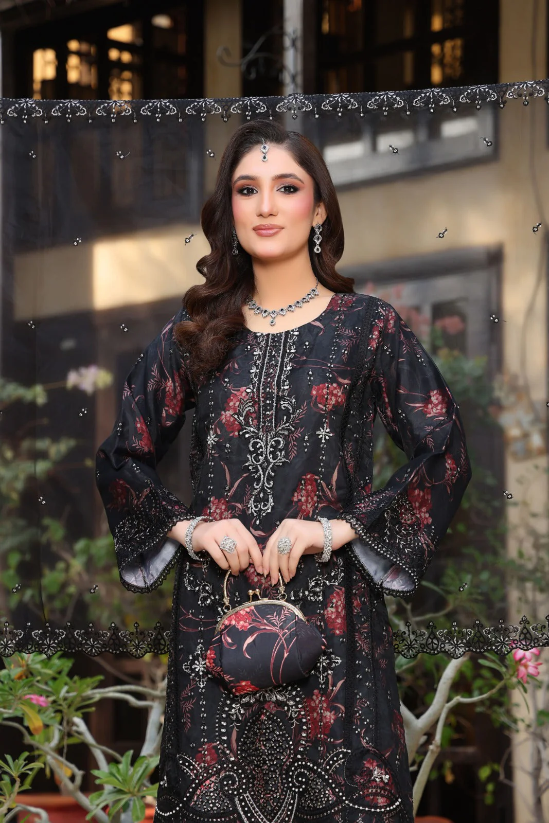 Esha Eshaal By Dr Haris Semi Stitched 3 Piece Collection-ESH-004 - Image 3