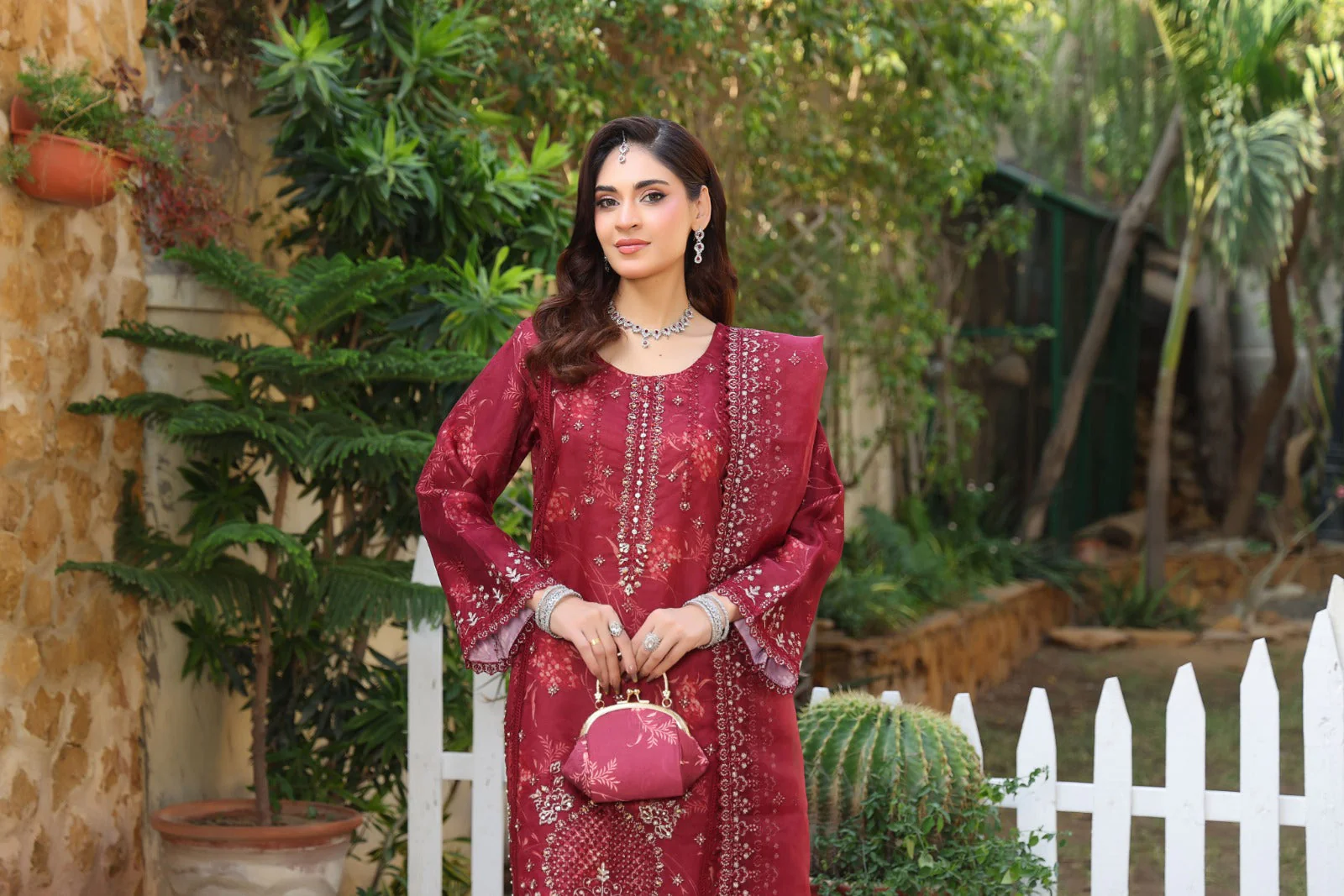 Esha Eshaal By Dr Haris Semi Stitched 3 Piece Collection-ESH-005 - Image 4