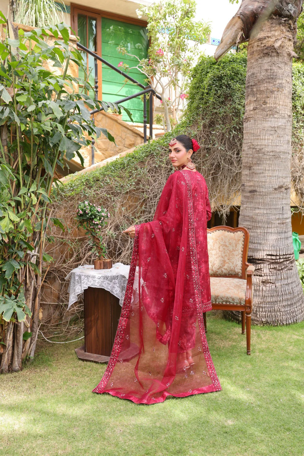 Hermosa By Dr Haris Semi Stitched Formals Collection-(Complimentary Clutch & Jewellery)-Her-005 - Image 2