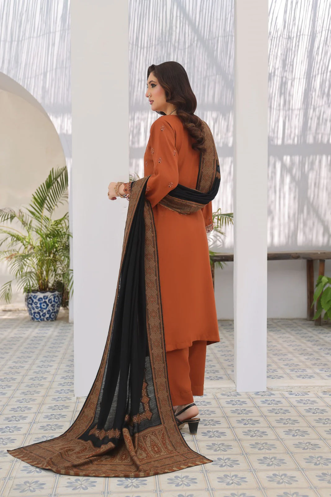 Jade By Dr Haris Unstitched 2 Piece Dhanak Collection-JAD-006 - Image 2