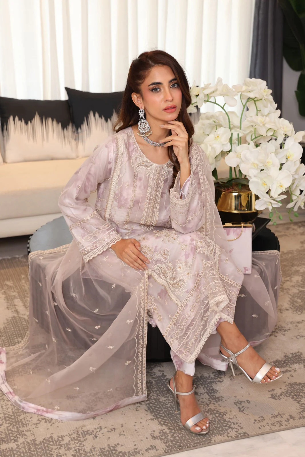 KAHF By Dr Haris Semi Stitched 3 Piece Collection-KAF-003 - Image 4
