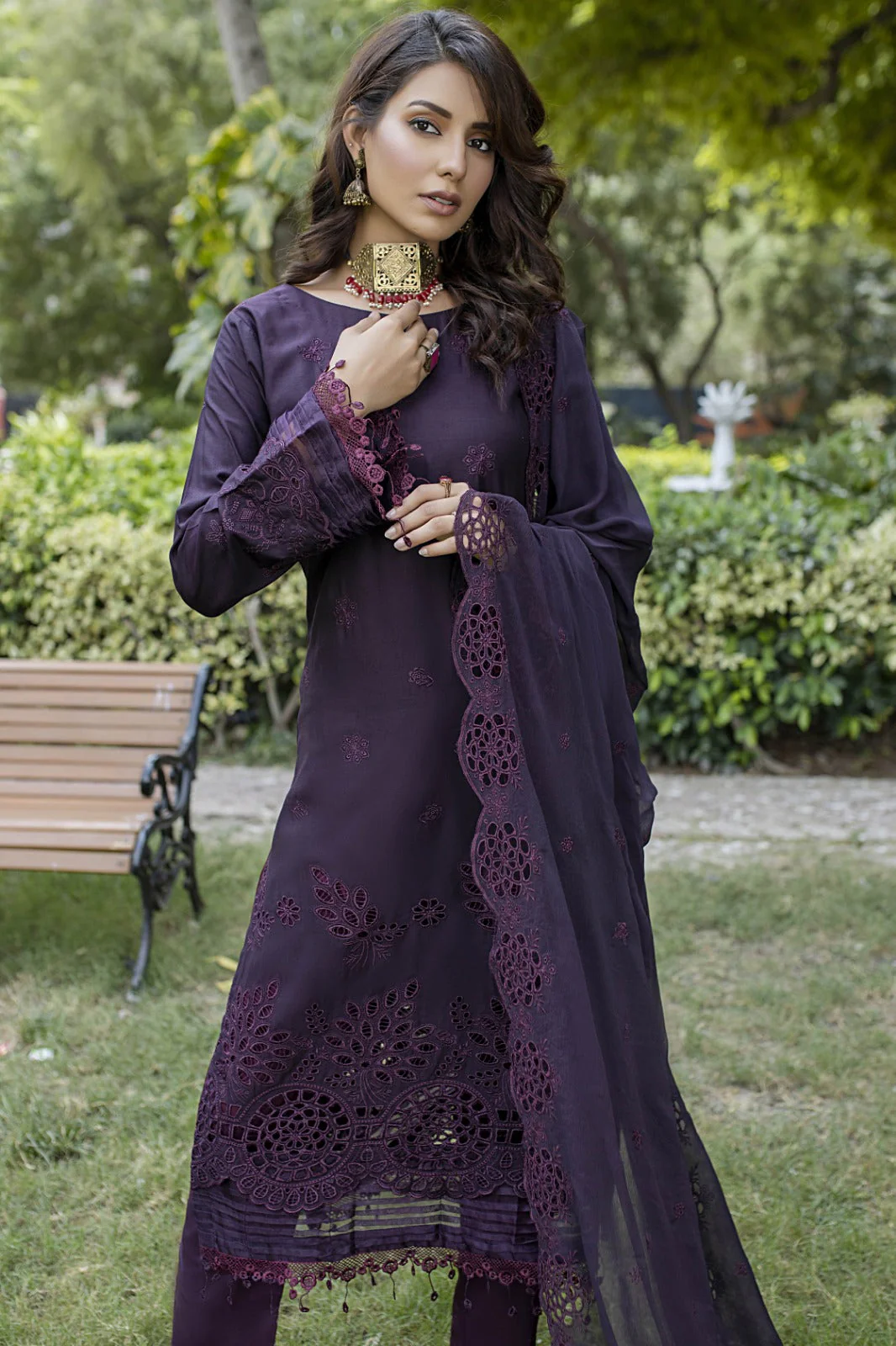 Kamila By Dr Haris Unstitched 3 Piece Viscose Collection-Kam-005 - Image 3
