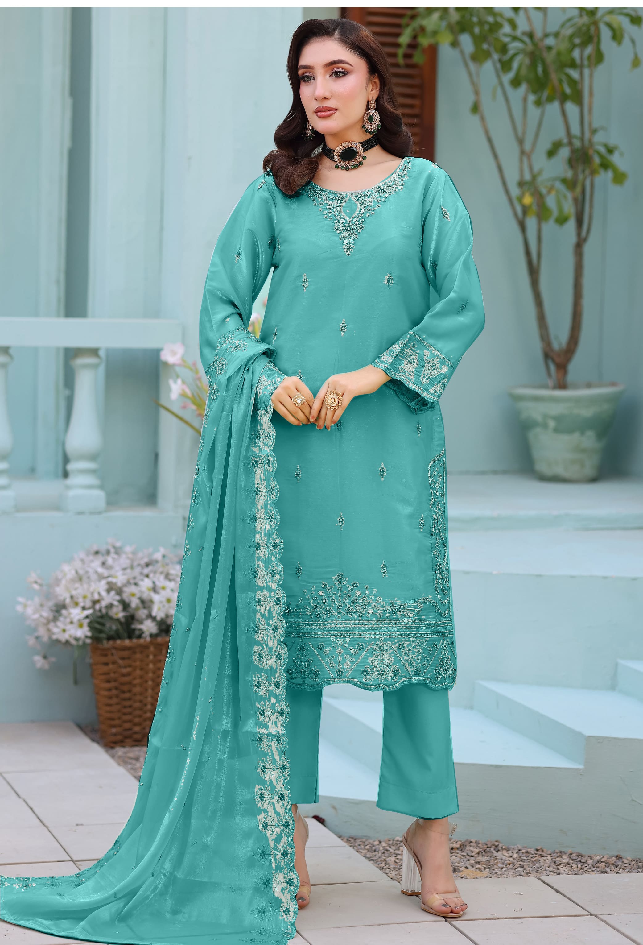Dr Haris Unstitched Luxe 3 Piece Fancy Vol-4 Suit-LUX-011