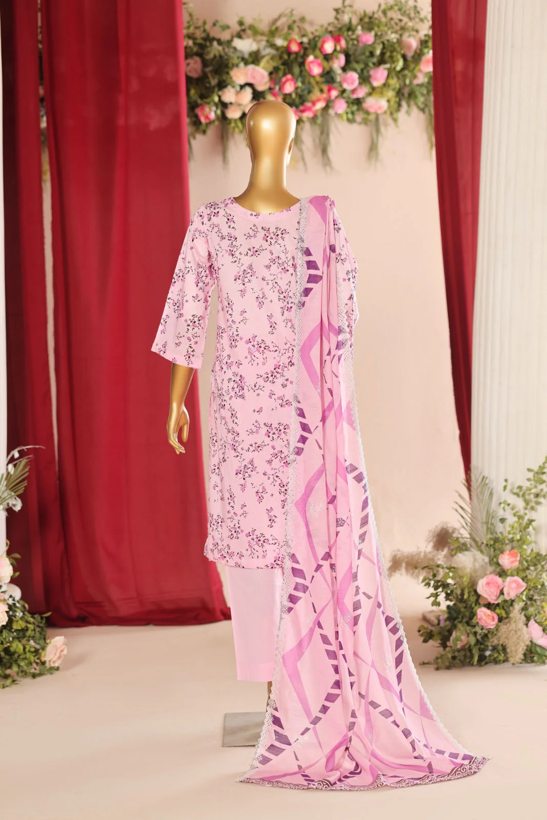 Dr Haris Unstitched 3 Piece Simply White Lawn Suit-SIM-002 - Image 2