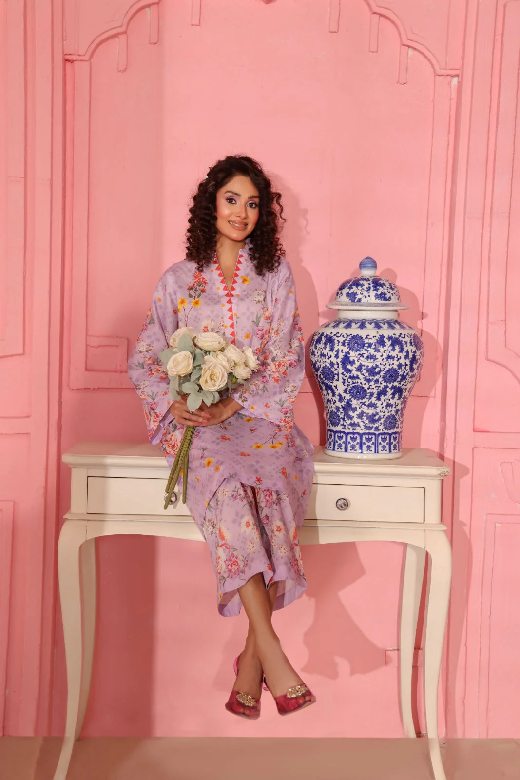 Working Women By Dr Haris Unstitched 2 Piece Lawn Vol-1 Collection-WWD-009 - Image 3