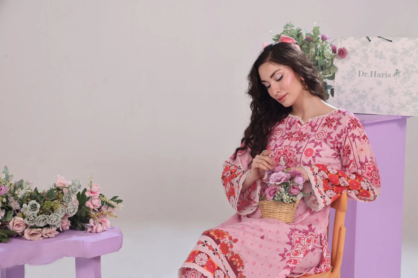 Working Women By Dr Haris Unstitched 2 Piece Vol-03 Collection-Wwd-019 - Image 3