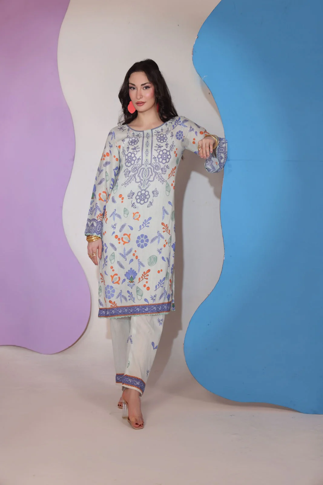 Working Women By Dr Haris Unstitched 2 Piece Vol-03 Collection-Wwd-024 - Image 3